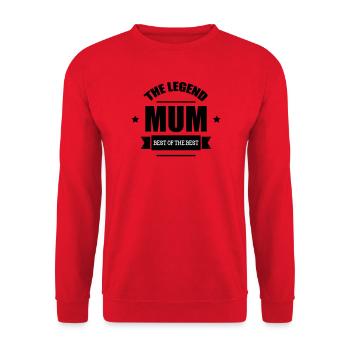 The Legend of Mom - Mother's Day - Unisex Sweatshirt - red - Front - Alina (178cm) & Michal (187cm)