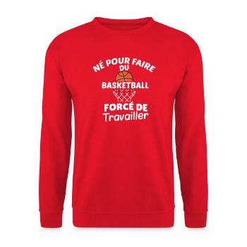 Design Basketball Motivational Humor - Unisex Sweatshirt - red - Front - Alina (178cm) & Michal (187cm)