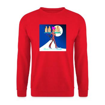 SKI PARTY SKIER BEER - Unisex Sweatshirt - red - Front - Alina (178cm) & Michal (187cm)