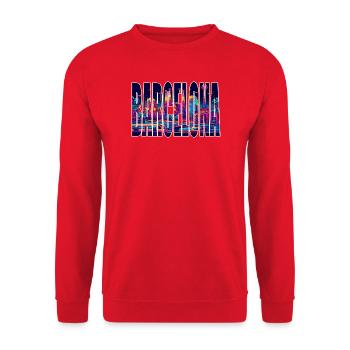 Barcelona - Sweat-shirt Unisexe - rouge - Devant - Alina (178cm) & Michal (187cm)