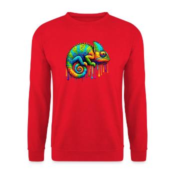 Caméléon - Sweat-shirt Unisexe - rouge - Devant - Alina (178cm) & Michal (187cm)