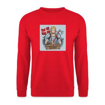 Schildmaiden - Discover the wild side of Denmark - Unisex Sweatshirt - red - Front - Alina (178cm) & Michal (187cm)