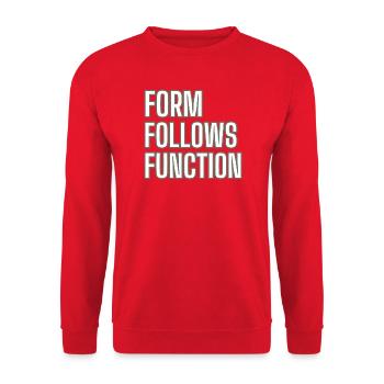 FORM FOLLOWS FUNCTION - Bauhaus Design Wagenfeld - Unisex Sweatshirt - red - Front - Alina (178cm) & Michal (187cm)