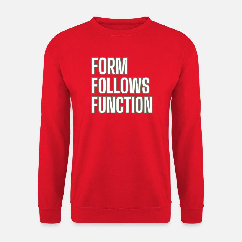 FORM FOLLOWS FUNCTION - Bauhaus Design Wagenfeld - Unisex Pullover - Rot