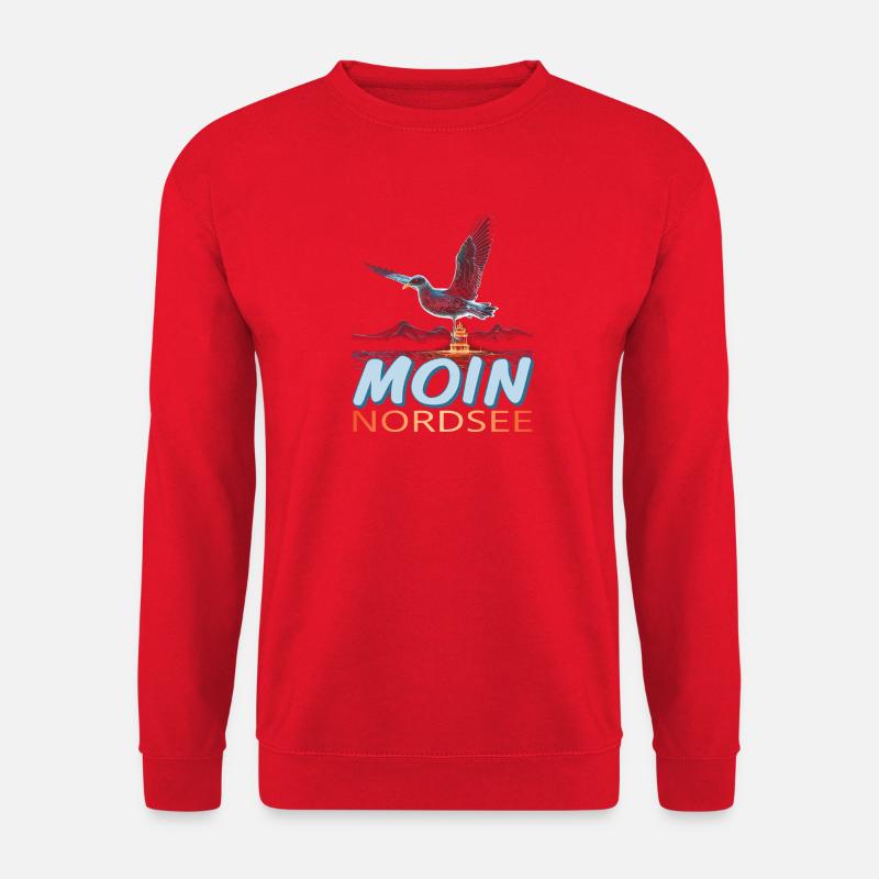 Moin Nordsee - Unisex Pullover - Rot