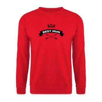 Beste Mama - Muttertag - Unisex Pullover - Rot - Vorne - Alina (178cm) & Michal (187cm)