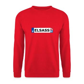 Elsass - Sweat-shirt Unisexe - rouge - Devant - Alina (178cm) & Michal (187cm)
