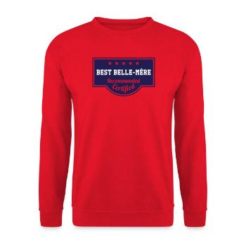 Meilleure Belle-Mère - Sweat-shirt Unisexe - rouge - Devant - Alina (178cm) & Michal (187cm)