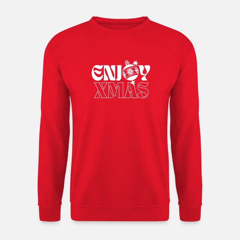 Festliches Weihnachtsornament-Muster - Unisex Pullover - Rot