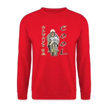 always be cool - Unisex Pullover - Rot - Vorne - Alina (178cm) & Michal (187cm)