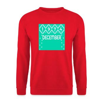 WINTER 52E ANNIVERSAIRE DÉCEMBRE 1974 - Sweat-shirt Unisexe - rouge - Devant - Alina (178cm) & Michal (187cm)
