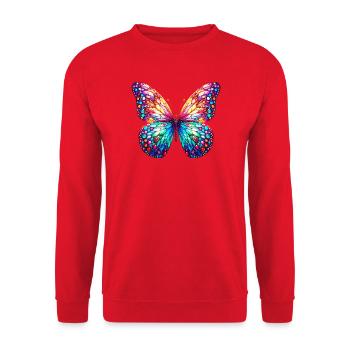 Papillon - Sweat-shirt Unisexe - rouge - Devant - Alina (178cm) & Michal (187cm)