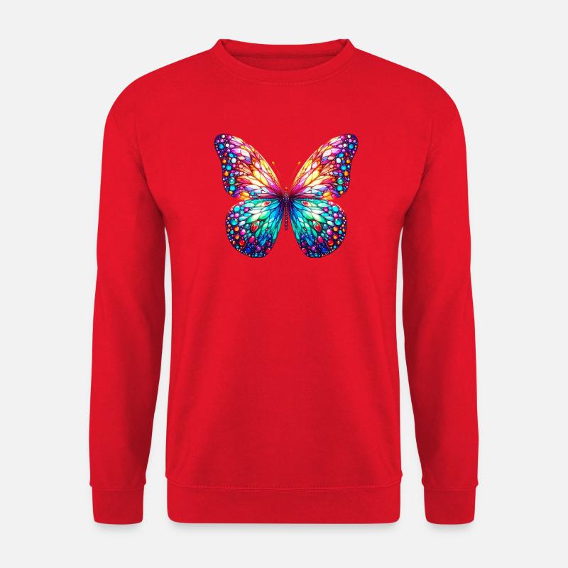 Schmetterling - Unisex Pullover - Rot