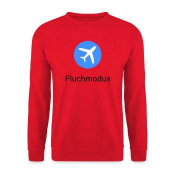 Airplane Mode Swearing Airplane Icon Office Humor Funny - Unisex Sweatshirt - red - Front - Alina (178cm) & Michal (187cm)