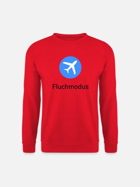 Airplane Mode Swearing Airplane Icon Office Humor Funny - Unisex Sweatshirt - red