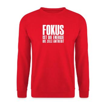 Success Saying for Founder Entrepreneur Startup - Unisex Sweatshirt - red - Front - Alina (178cm) & Michal (187cm)