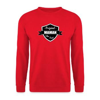 The Best Mom - Mother's Day - Unisex Sweatshirt - red - Front - Alina (178cm) & Michal (187cm)