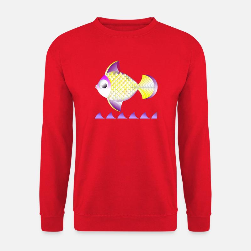 Golgener Fisch - Unisex Pullover - Rot