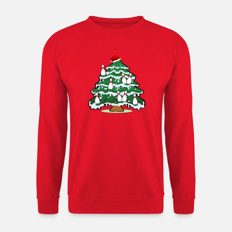 WEIHNACHTSBAUM KEGELSPORT BOWLINGBAHN - Unisex Pullover - Rot