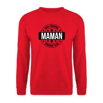 Maman d'Amour - Fête des Mères - Sweat-shirt Unisexe - rouge - Devant - Alina (178cm) & Michal (187cm)