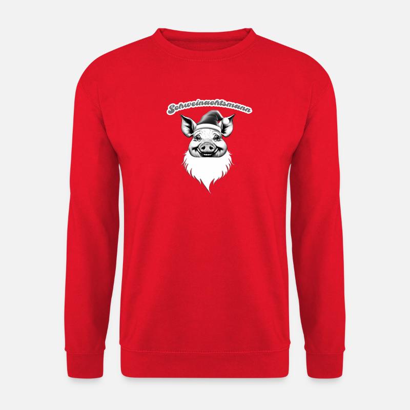Schweinachtsmann – Lustige Weihnachtsidee - Unisex Pullover - Rot