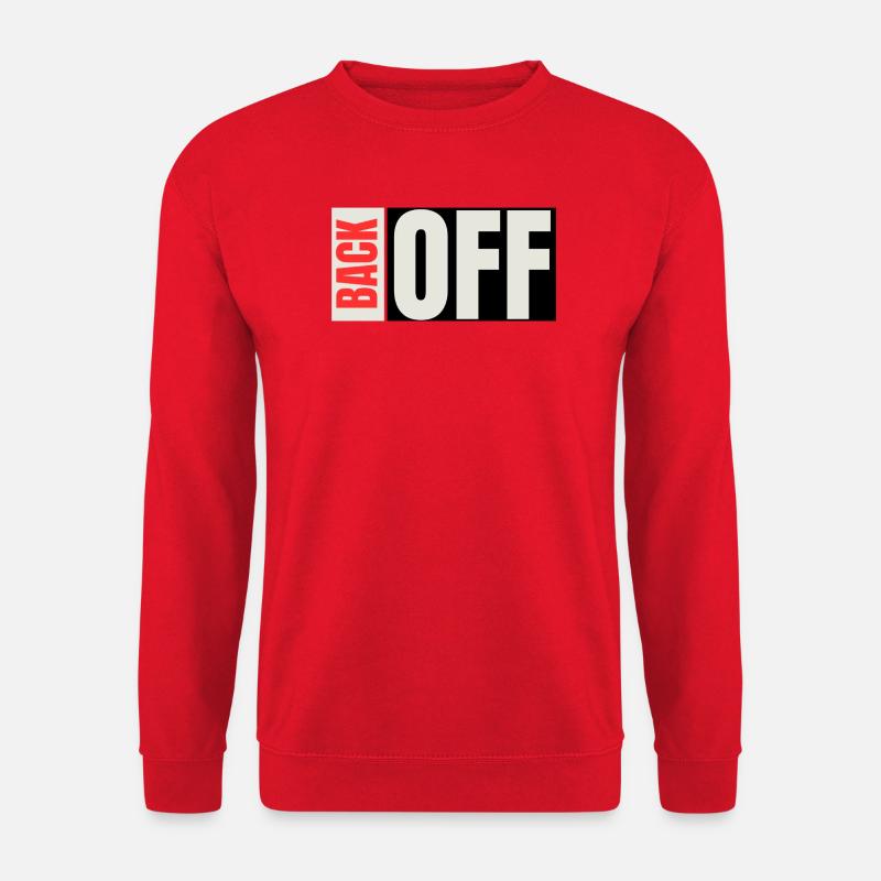 Back Off Bold Typography - Unisex Sweatshirt - red