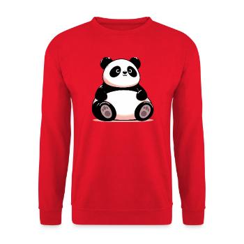 Panda - Sweat-shirt Unisexe - rouge - Devant - Alina (178cm) & Michal (187cm)