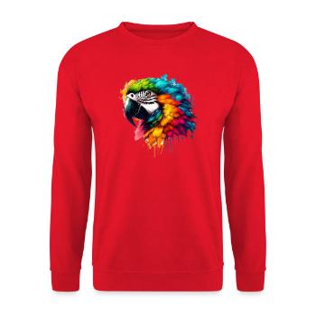 Parrot - Unisex Sweatshirt - red - Front - Alina (178cm) & Michal (187cm)