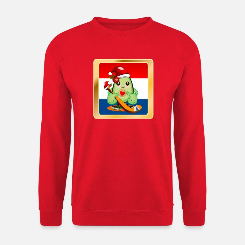 Weihnachtsgeschenke Avocado Eishockeyspieler - Unisex Pullover - Rot