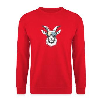 Aprés Ski Steinbock - Unisex Pullover - Rot - Vorne - Alina (178cm) & Michal (187cm)