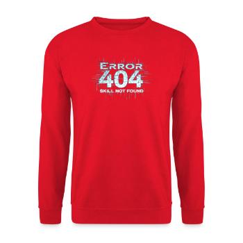 Error 404 - Skill not found - Unisex Pullover - Rot - Vorne - Alina (178cm) & Michal (187cm)