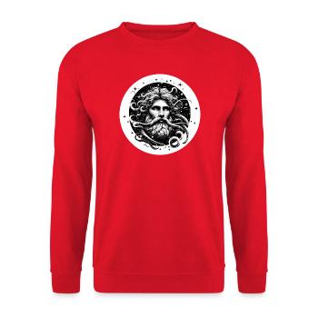 Cosmic Starbeard - Aquarius - Unisex Sweatshirt - red - Front - Alina (178cm) & Michal (187cm)