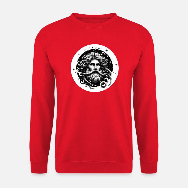 Kosmischer Sternenbart - Wassermann - Unisex Pullover - Rot