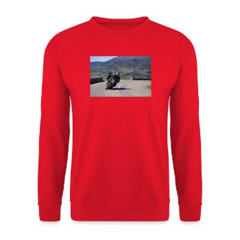 Riding with the wind at your side - Unisex Sweatshirt - red - Front - Alina (178cm) & Michal (187cm)