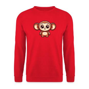 Cheburashka Russian auf Russisch Russen - Unisex Pullover - Rot - Vorne - Alina (178cm) & Michal (187cm)