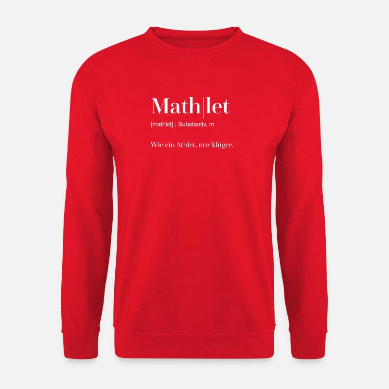 Woerterbuch Mathlet weiß - Unisex Pullover - Rot