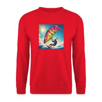 kitesurf, kite, fan de glisse - Sweat-shirt Unisexe - rouge - Devant - Alina (178cm) & Michal (187cm)