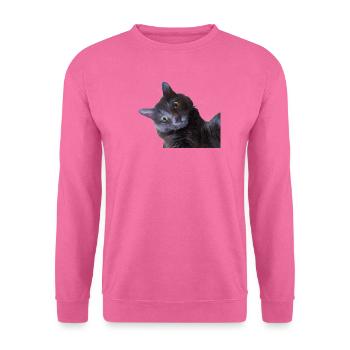 close up of beautiful cat face 1 - Sweat-shirt Unisexe - rose - Devant
