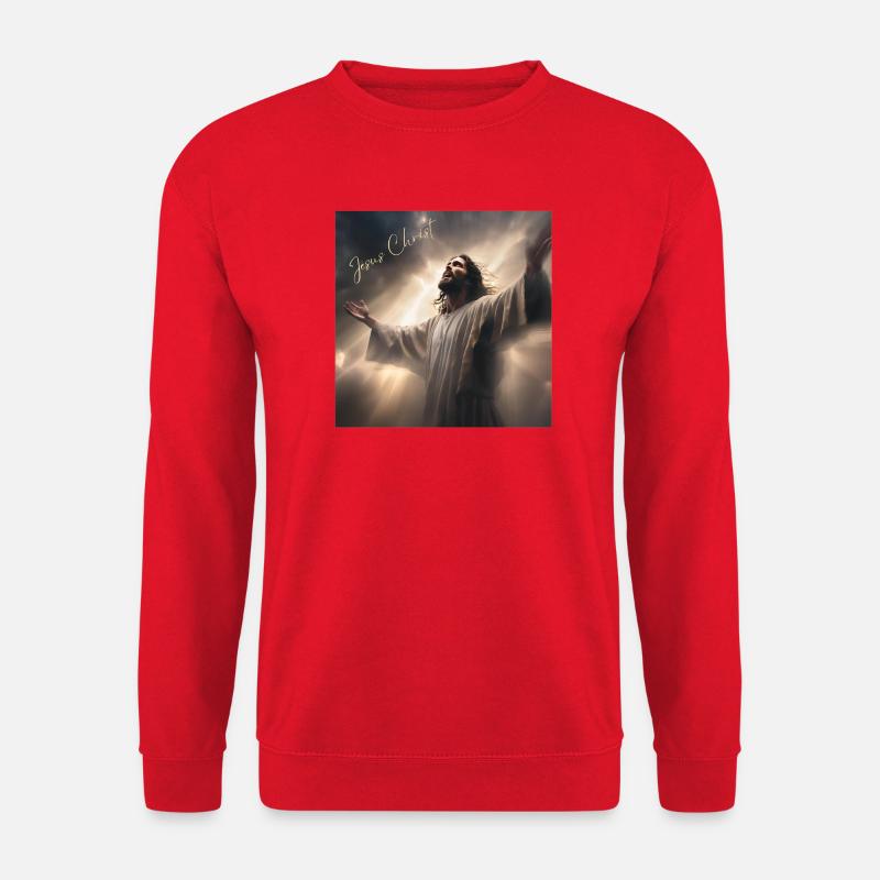 Jesus Christ, Catholic, Religious - Unisex Sweatshirt - red