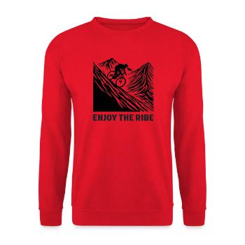 VTT - Profitez de la balade - Sweat-shirt Unisexe - rouge - Devant - Alina (178cm) & Michal (187cm)