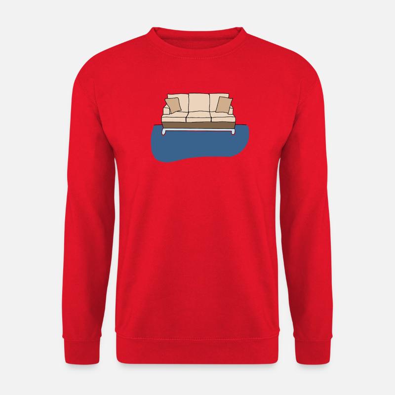 Sofa, bunte Grafik - Unisex Pullover - Rot