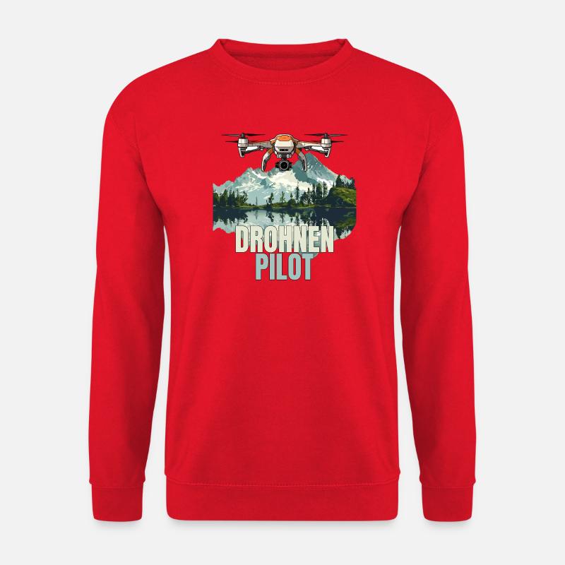 Drohnen Pilot - Unisex Pullover - Rot