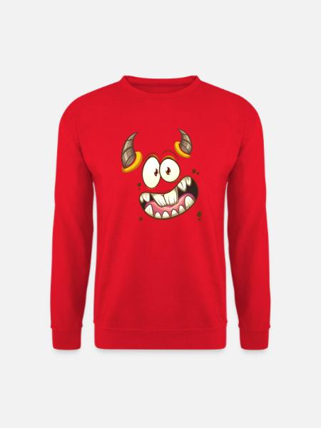 Monster mit süssem Gesicht Faschinskostüm Karneval - Unisex Pullover - Rot