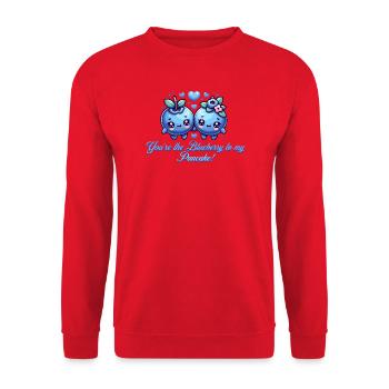 Design mignon avec des myrtilles - Sweat-shirt Unisexe - rouge - Devant - Alina (178cm) & Michal (187cm)