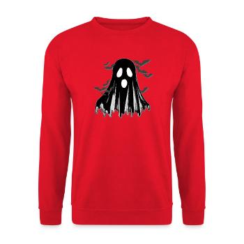 Bettuchgeist, Fledermäuse, closing - Unisex Pullover - Rot - Vorne - Alina (178cm) & Michal (187cm)