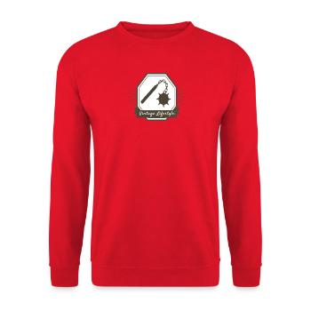 Vintage-Lebensstil - Unisex Pullover - Rot - Vorne - Alina (178cm) & Michal (187cm)