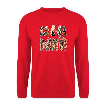 Día de los Muertos - Unisex Pullover - Rot - Vorne - Alina (178cm) & Michal (187cm)