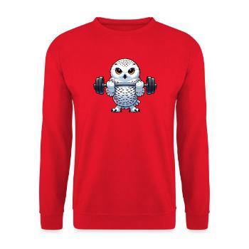 hibou harfang des neiges entraînement entraînement physique - Sweat-shirt Unisexe - rouge - Devant - Alina (178cm) & Michal (187cm)