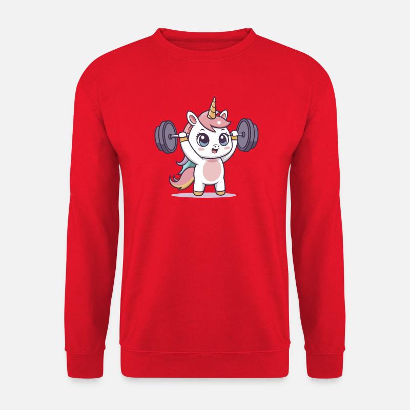 Einhorn-Athlet im Training - Unisex Pullover - Rot