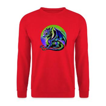Dragon - Unisex Sweatshirt - red - Front - Alina (178cm) & Michal (187cm)